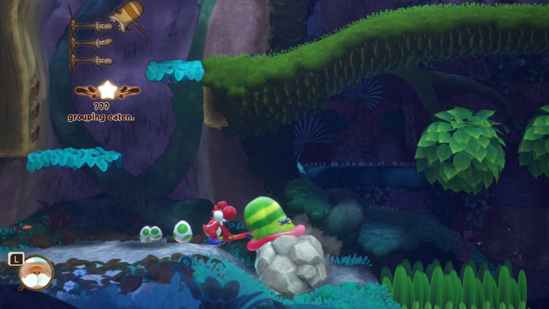 Yoshi entering book